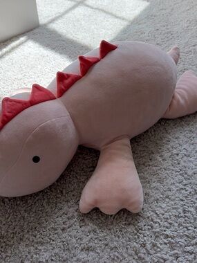 Target Pink Plush Dinosaur with Red Spikes